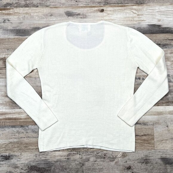 Herman Geist Tan Scoop Neck Sweater Size Large - Picture 2 of 3